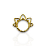 16G Gold Titanium Flower Petal Clicker Hoop