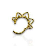 16G Gold Titanium Flower Petal Clicker Hoop