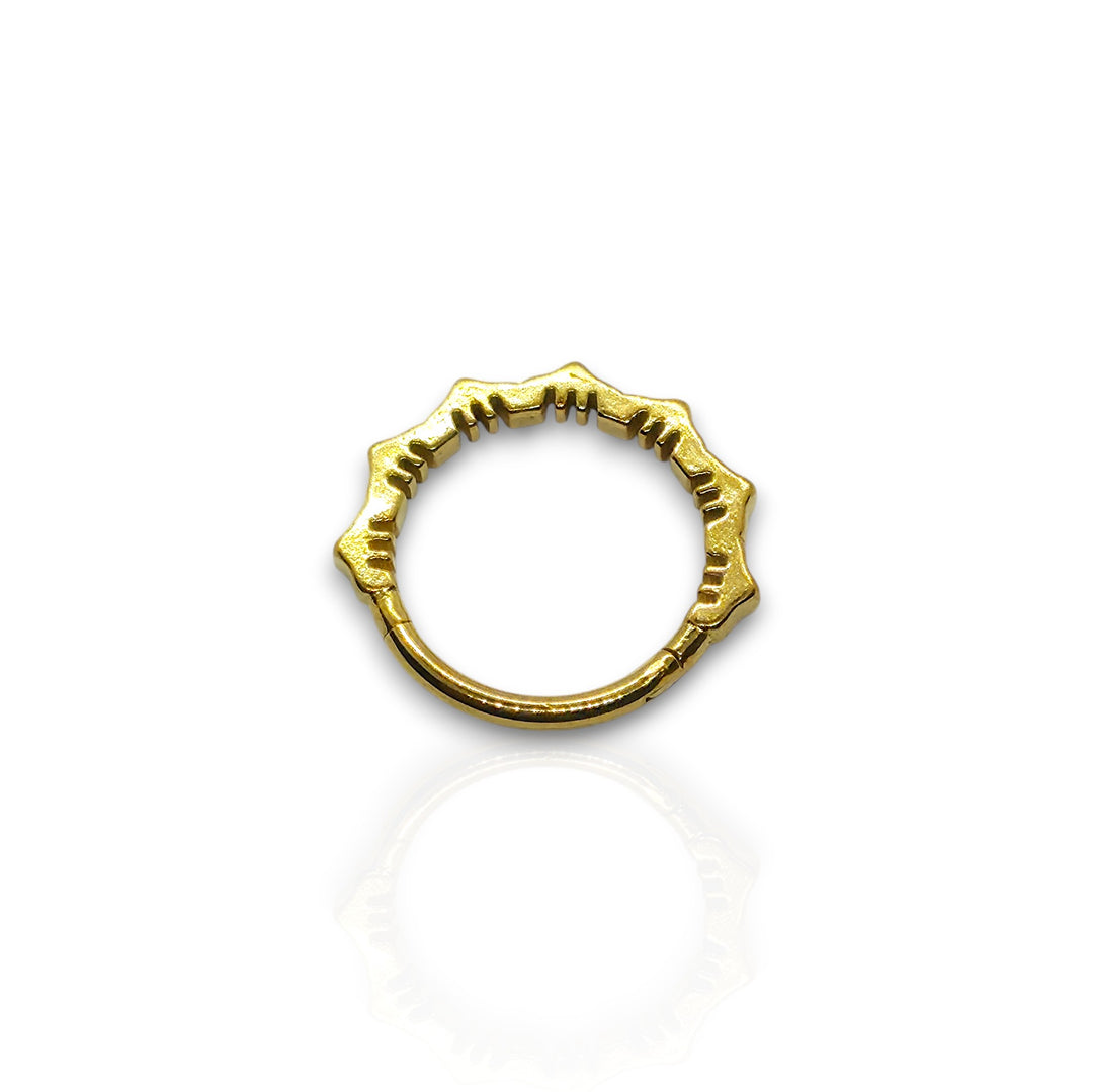 Surgical Steel Lotus Flower Hinged Septum Ring – 16G&nbsp;