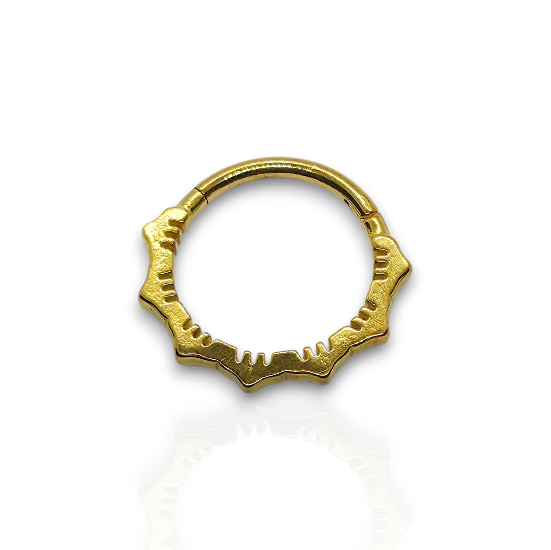 Surgical Steel Lotus Flower Hinged Septum Ring – 16G&nbsp;